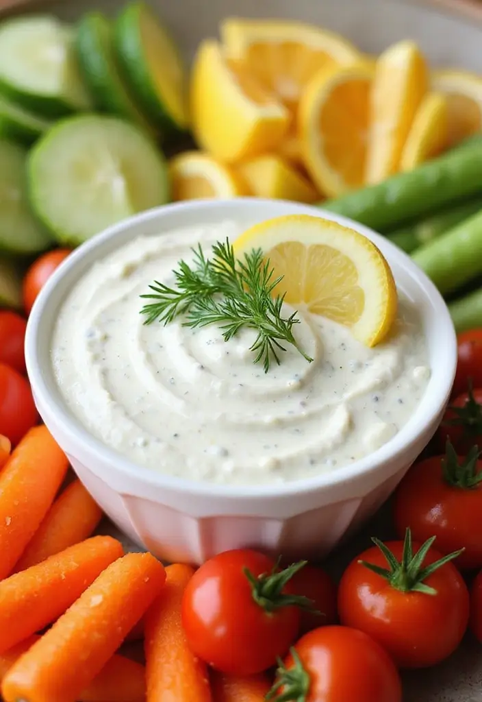 26 Dairy Free Dip Recipes That Are Creamy and Tasty - 6. Zesty Lemon Dill Dip