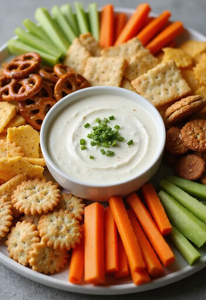 26 Delicious Recipes Using French Onion Dip at Home - 13. French Onion Dip Snacks Platter