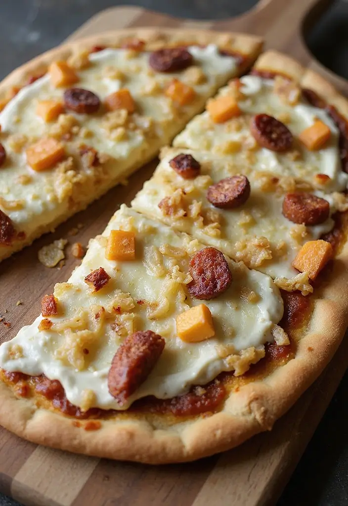 26 Delicious Recipes Using French Onion Dip at Home - 16. French Onion Dip Flatbread