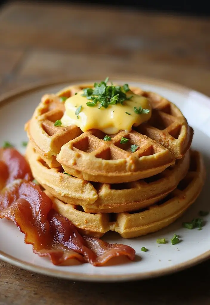 26 Delicious Recipes Using French Onion Dip at Home - 26. French Onion Dip Waffles