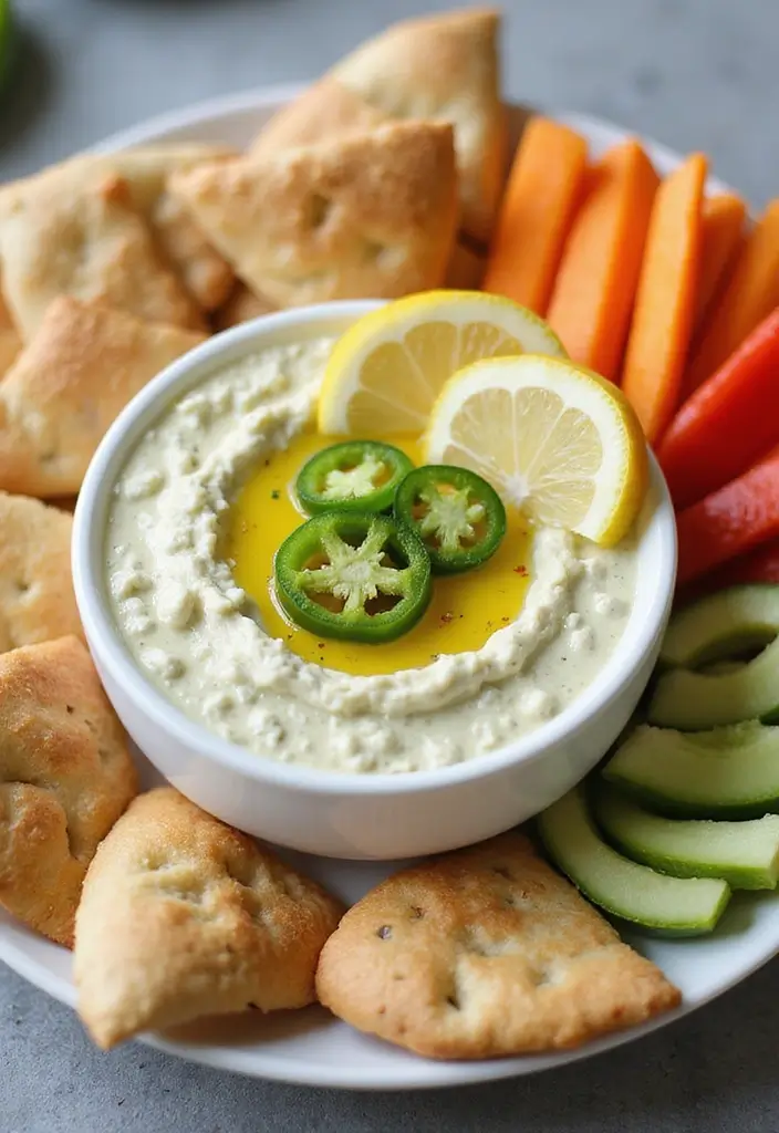 26 Jalapeño Cream Cheese Dip Recipes Packed with Flavor - 10. Zesty Lemon Jalapeño Dip