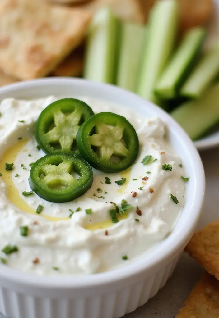 26 Jalapeño Cream Cheese Dip Recipes Packed with Flavor - 19. Jalapeño Yogurt Dip