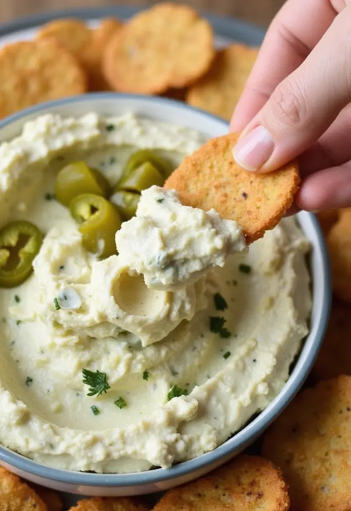 26 Jalapeño Cream Cheese Dip Recipes Packed with Flavor - 26. Jalapeño and Artichoke Cream Cheese Dip