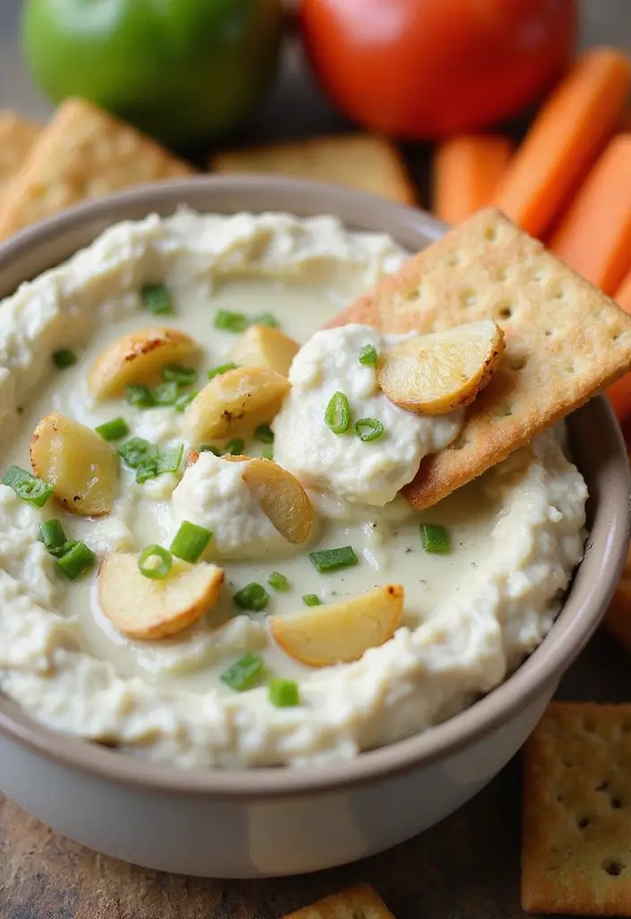 26 Jalapeño Cream Cheese Dip Recipes Packed with Flavor - 5. Roasted Garlic and Jalapeño Dip