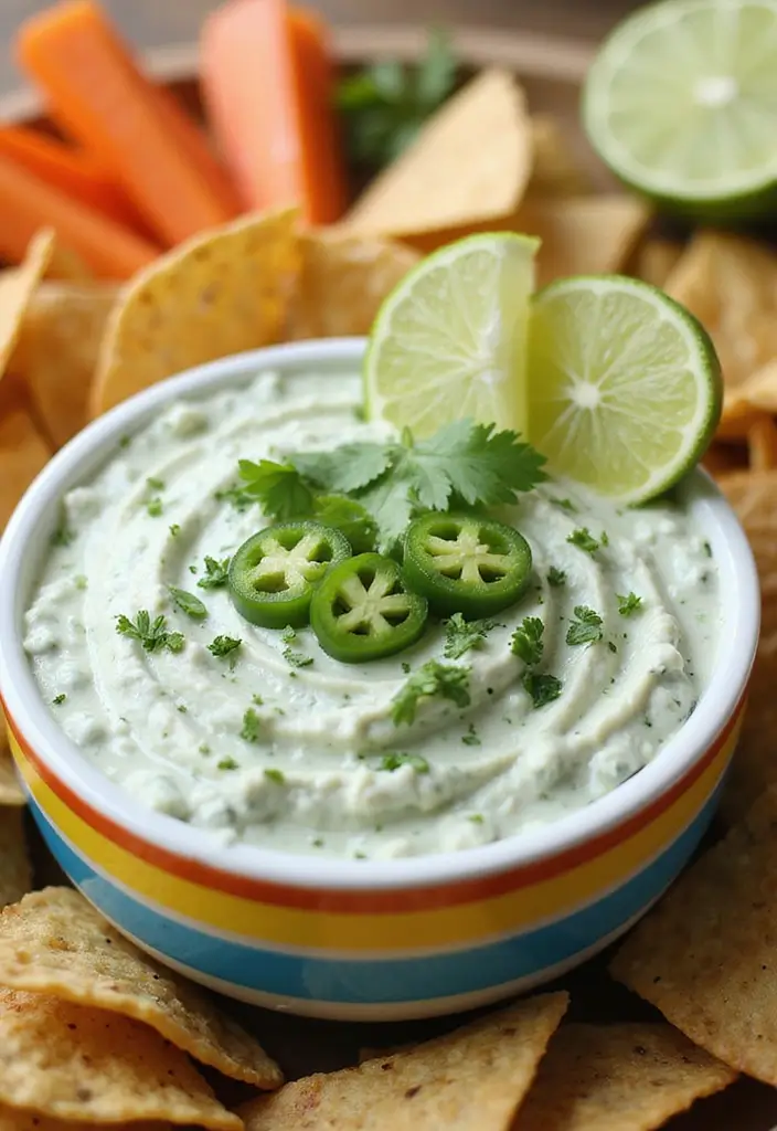 26 Jalapeño Cream Cheese Dip Recipes Packed with Flavor - 6. Cilantro Lime Jalapeño Dip