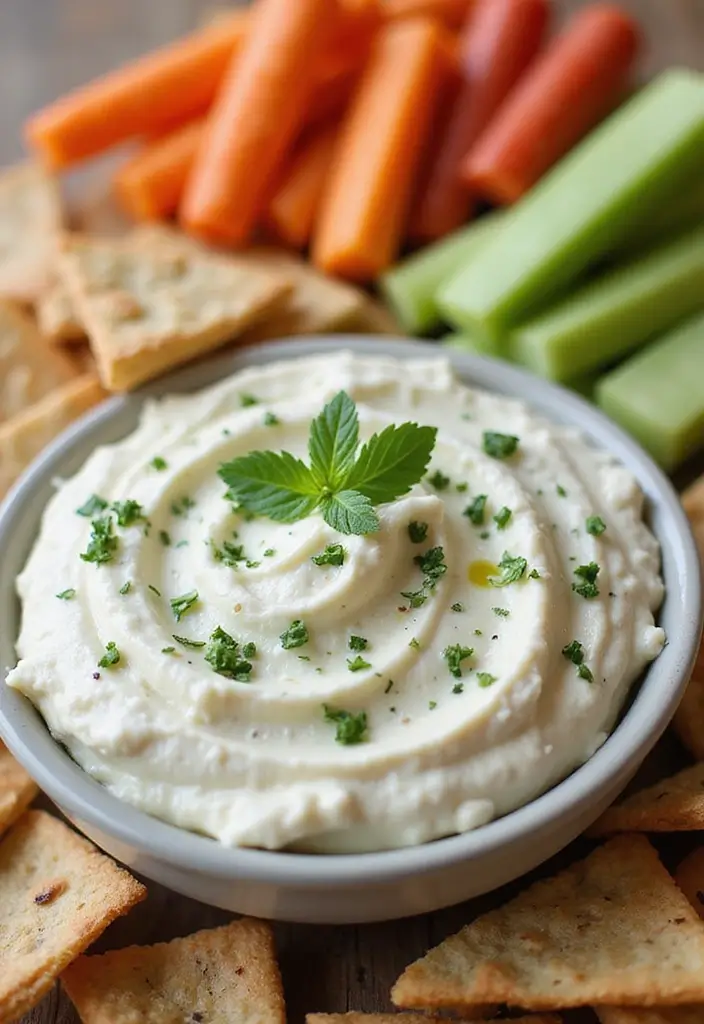 27 Cream Cheese Dip Recipes for Every Occasion - 16. Garlic & Herb Cream Cheese Dip