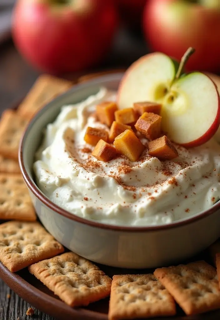 27 Cream Cheese Dip Recipes for Every Occasion - 20. Apple Cinnamon Cream Cheese Dip
