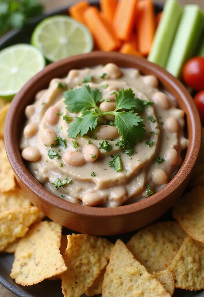 27 Crowd-Pleasing Crock Pot Dip Recipes for Your Next Gathering - 16. Cilantro Lime Bean Dip