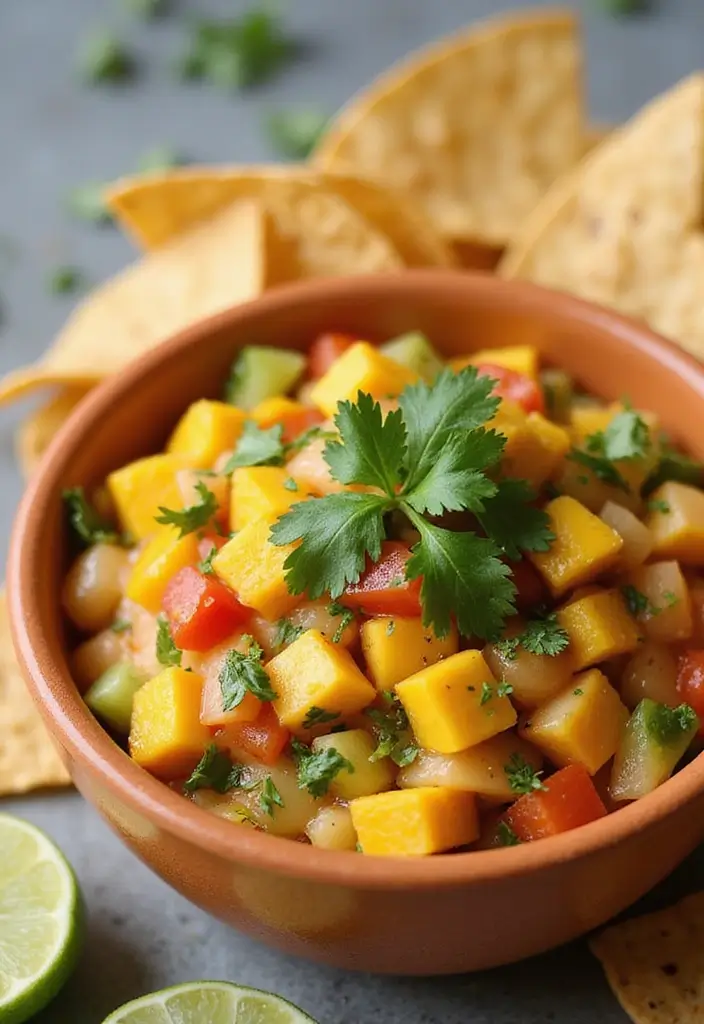 27 Crowd-Pleasing Crock Pot Dip Recipes for Your Next Gathering - 19. Tropical Mango Salsa Dip