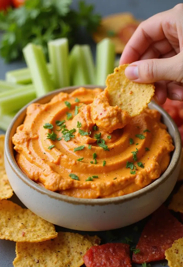 27 Crowd-Pleasing Crock Pot Dip Recipes for Your Next Gathering - 2. Slow Cooker Buffalo Cauliflower Dip