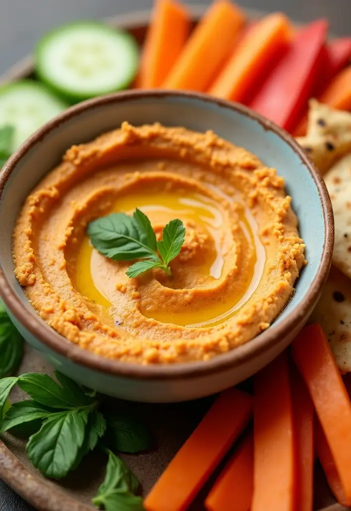 27 Crowd-Pleasing Crock Pot Dip Recipes for Your Next Gathering - 5. Spicy Chickpea Hummus Dip