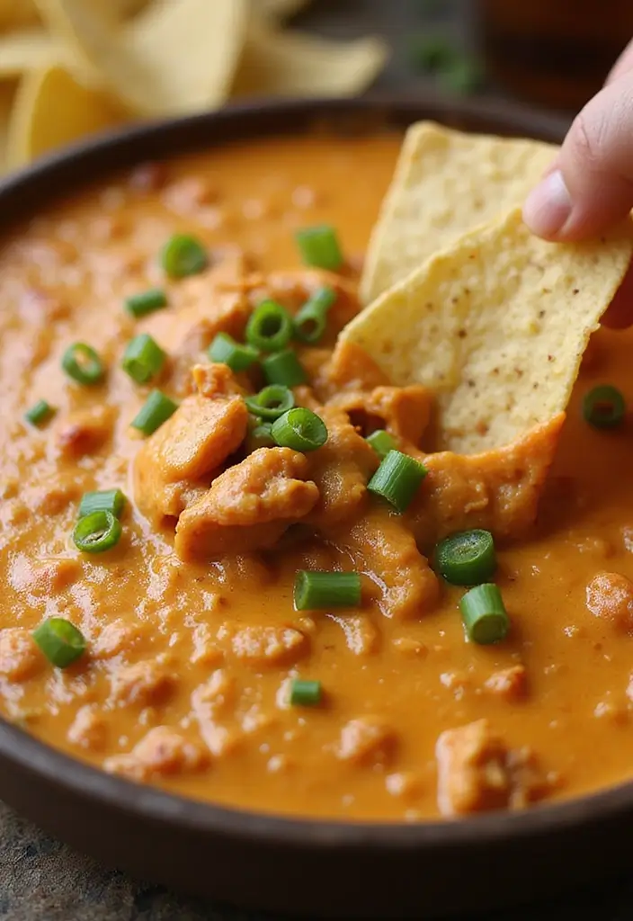 27 Easy 3 Ingredient Cheese Dip Recipes Ready Fast - 11. BBQ Chicken Cheese Dip