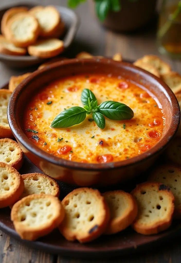 27 Easy 3 Ingredient Cheese Dip Recipes Ready Fast - 16. Creamy Tomato Basil Cheese Dip
