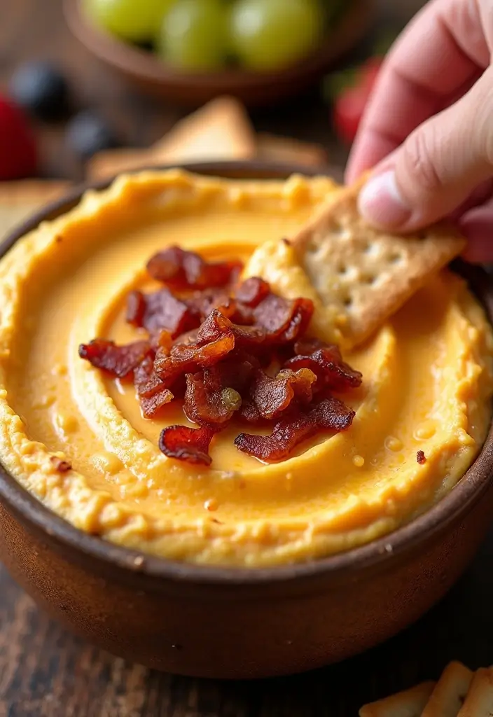 27 Easy 3 Ingredient Cheese Dip Recipes Ready Fast - 19. Maple Bacon Cheese Dip
