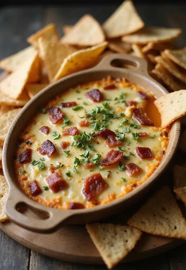 27 Easy 3 Ingredient Cheese Dip Recipes Ready Fast - 22. Smoked Gouda and Bacon Dip