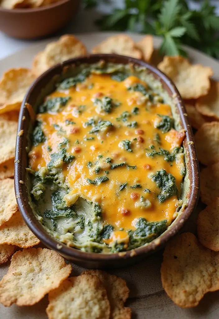 27 Easy Dip Recipes for New Year’s Eve Appetizers 14 27 Easy Dip Recipes for New Year’s Eve Appetizers - 14. Cheesy Spinach Artichoke Dip