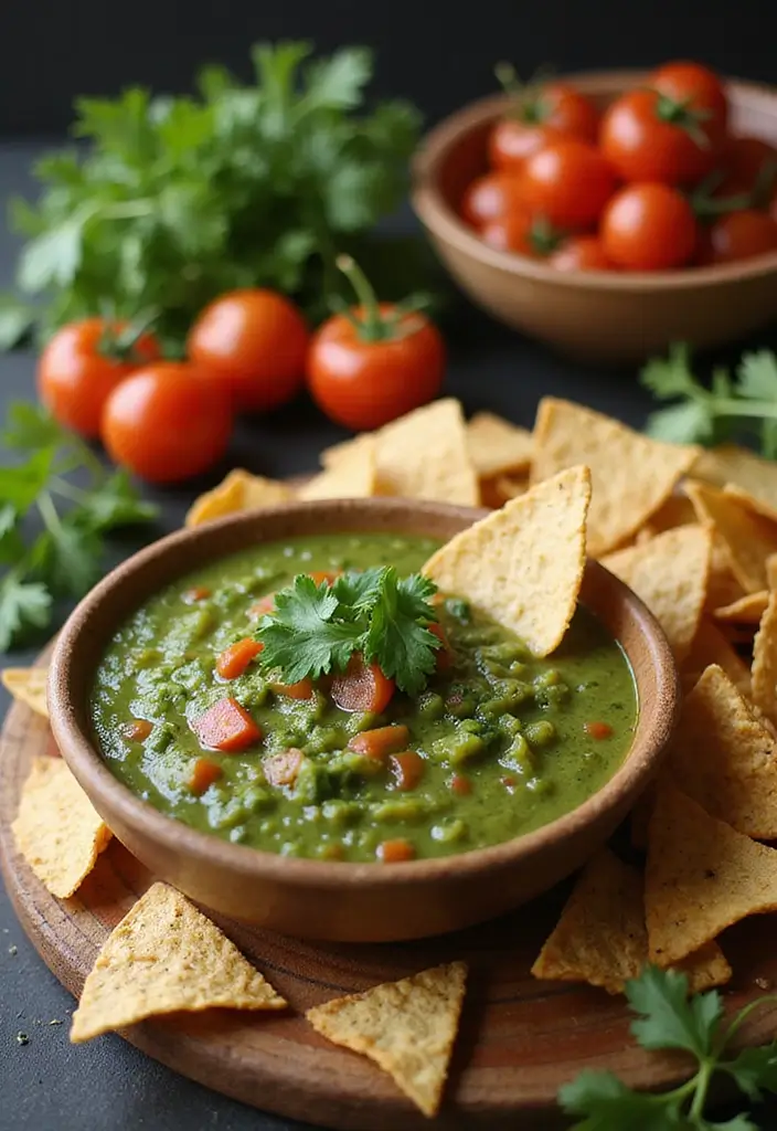 27 Easy Dip Recipes for New Year’s Eve Appetizers 22 27 Easy Dip Recipes for New Year’s Eve Appetizers - 22. Spicy Salsa Verde