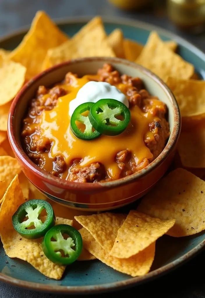 27 Ground Beef Dip Recipes That Feed a Hungry Crowd - 1. Cheesy Beef Nacho Dip