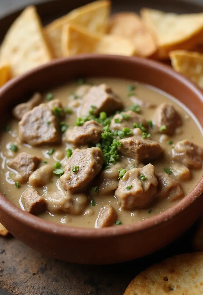 27 Ground Beef Dip Recipes That Feed a Hungry Crowd - 14. Beef Stroganoff Dip