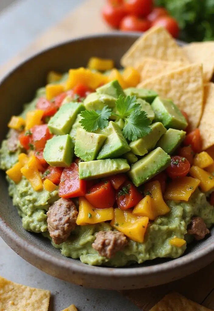 27 Ground Beef Dip Recipes That Feed a Hungry Crowd - 26. Creamy Avocado Beef Dip