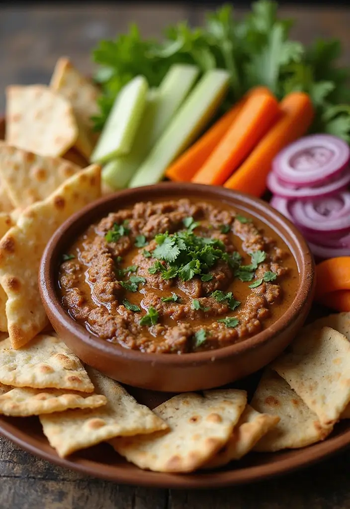 27 Ground Beef Dip Recipes That Feed a Hungry Crowd - 27. Beefy Mediterranean Dip