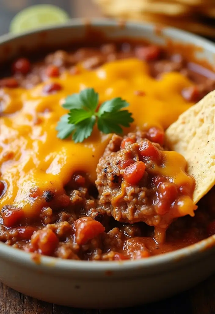 27 Ground Beef Dip Recipes That Feed a Hungry Crowd - 3. Taco Beef Dip