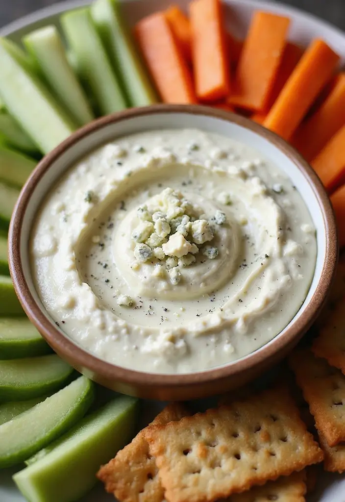 27 Healthy Cottage Cheese Dip Recipes Packed with Protein - 21. Blue Cheese Cottage Cheese Dip