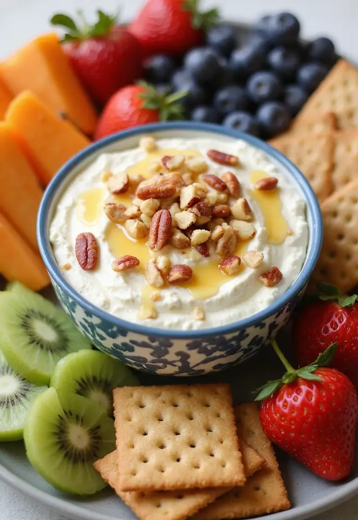 27 Healthy Cottage Cheese Dip Recipes Packed with Protein - 24. Honey Nut Cottage Cheese Dip