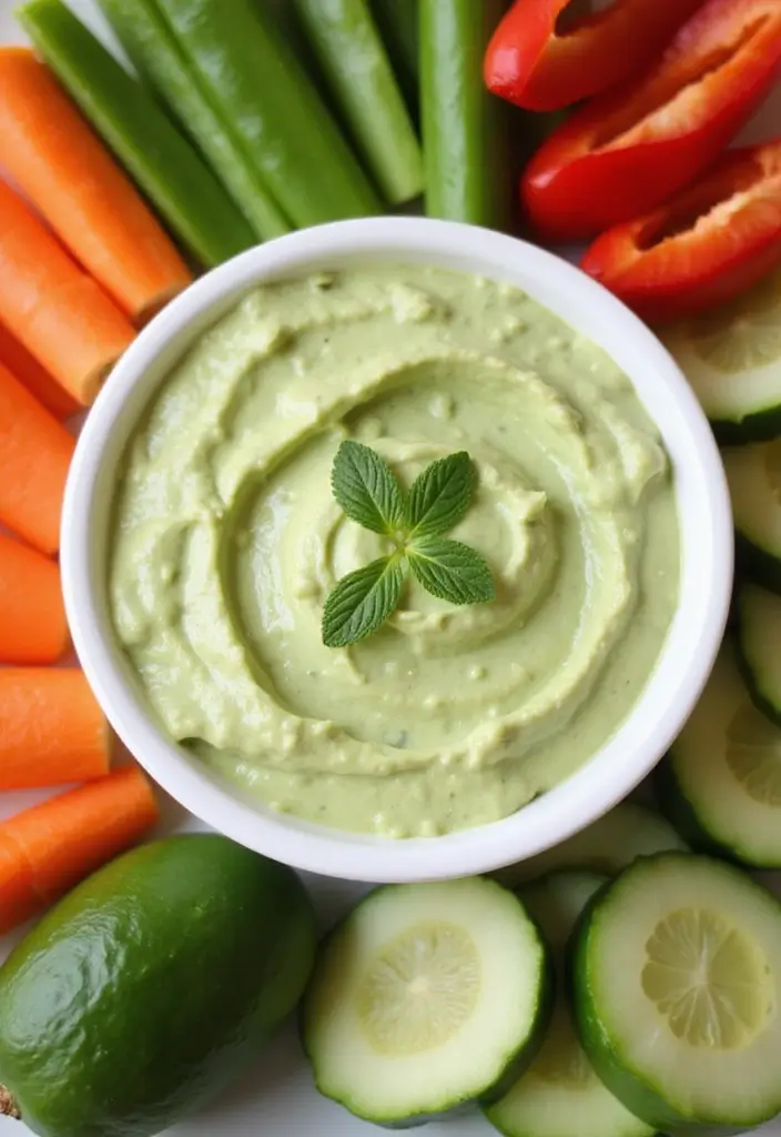 27 Low Calorie Veggie Dip Recipes for Healthy Snacking - 1. Creamy Avocado & Yogurt Dip