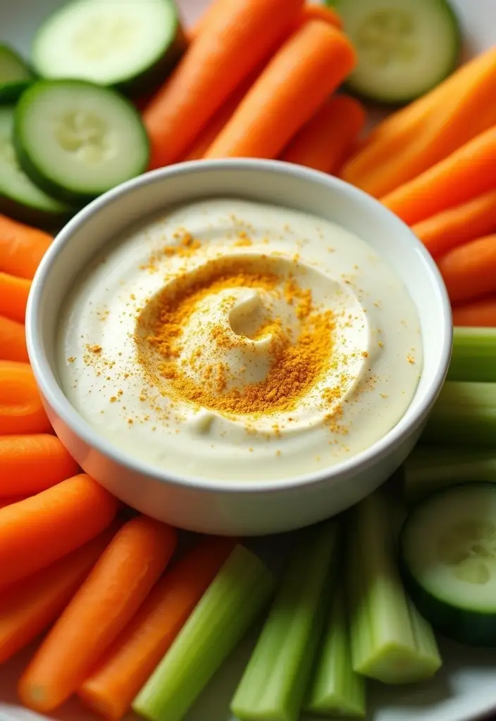 27 Low Calorie Veggie Dip Recipes for Healthy Snacking - 10. Curry Yogurt Dip
