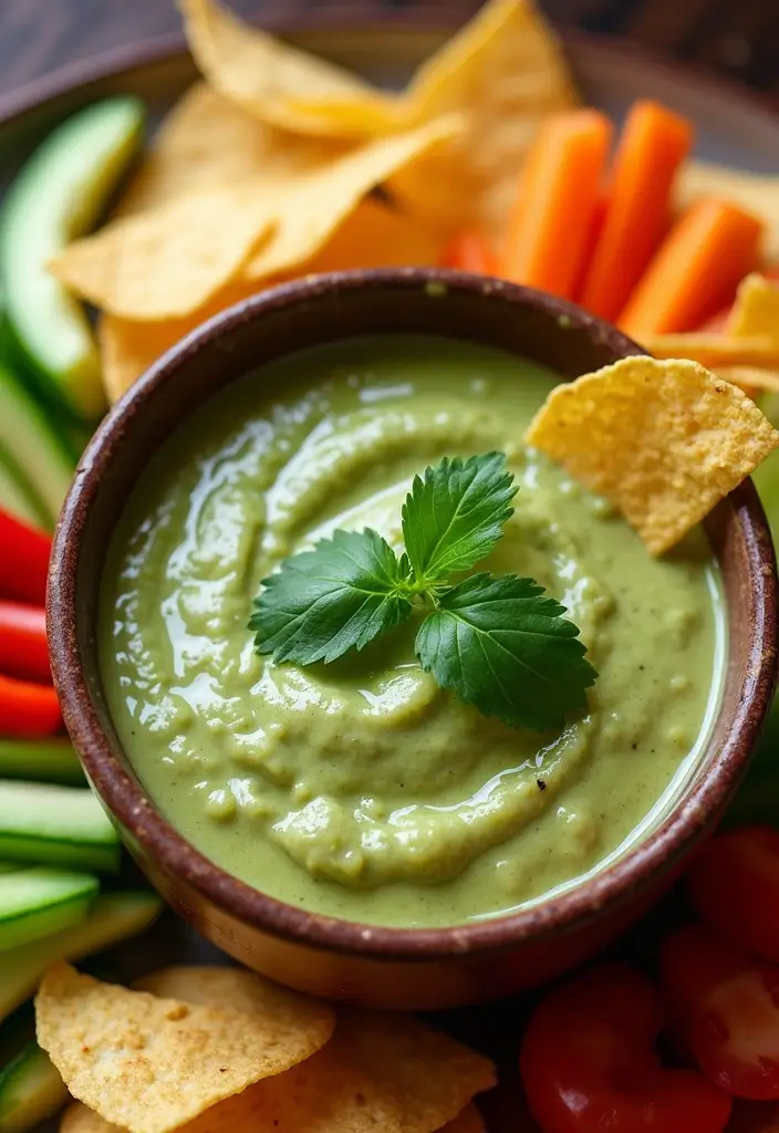 27 Low Calorie Veggie Dip Recipes for Healthy Snacking - 22. Creamy Salsa Verde Dip