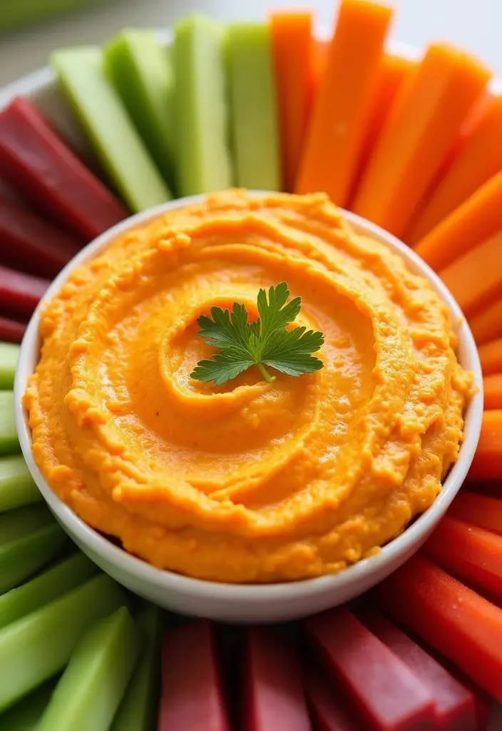 27 Low Calorie Veggie Dip Recipes for Healthy Snacking - 25. Orange Ginger Carrot Dip