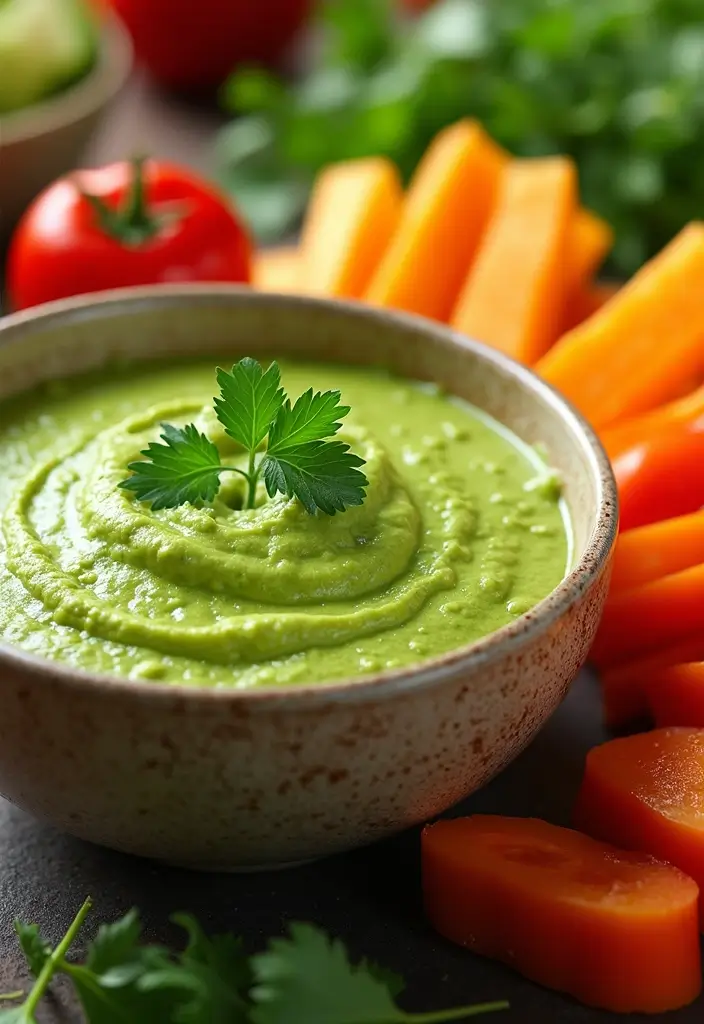 27 Low Calorie Veggie Dip Recipes for Healthy Snacking - 26. Green Goddess Dip