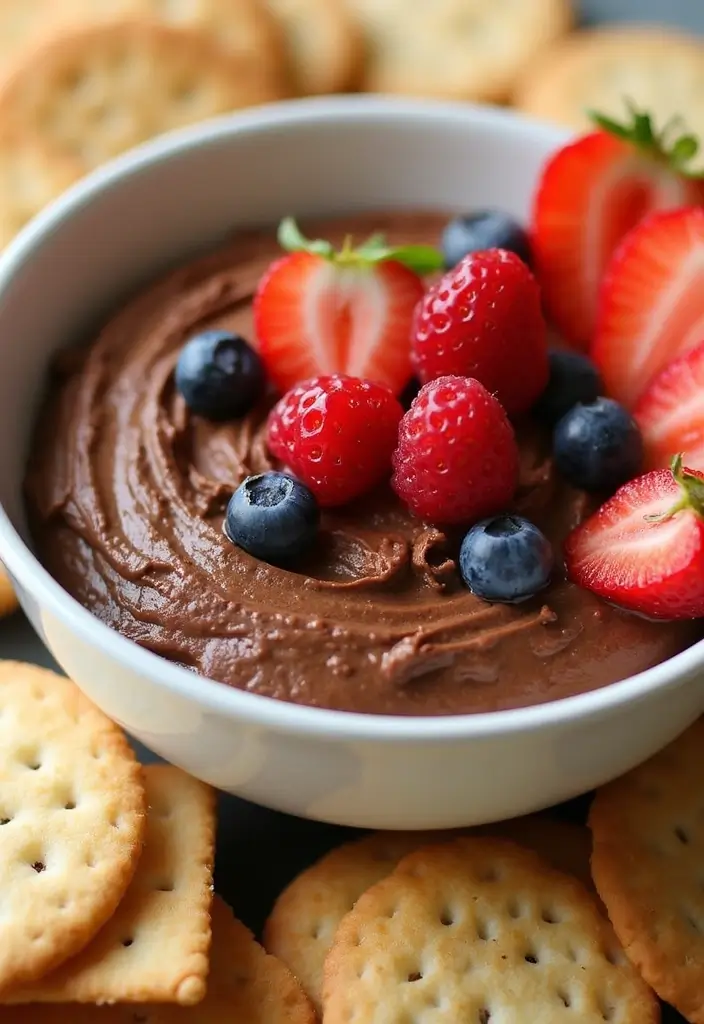 27 Low Calorie Veggie Dip Recipes for Healthy Snacking - 27. Chocolate Hummus Dip