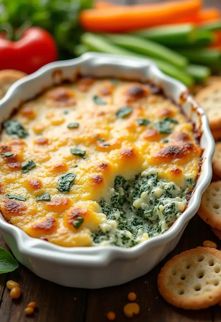 27 Low Calorie Veggie Dip Recipes for Healthy Snacking - 3. Creamy Spinach and Artichoke Dip