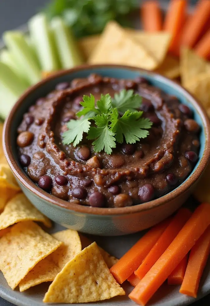 27 Low Calorie Veggie Dip Recipes for Healthy Snacking - 4. Zesty Black Bean Dip