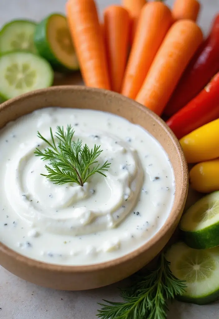 27 Low Calorie Veggie Dip Recipes for Healthy Snacking - 5. Herbed Greek Yogurt Dip