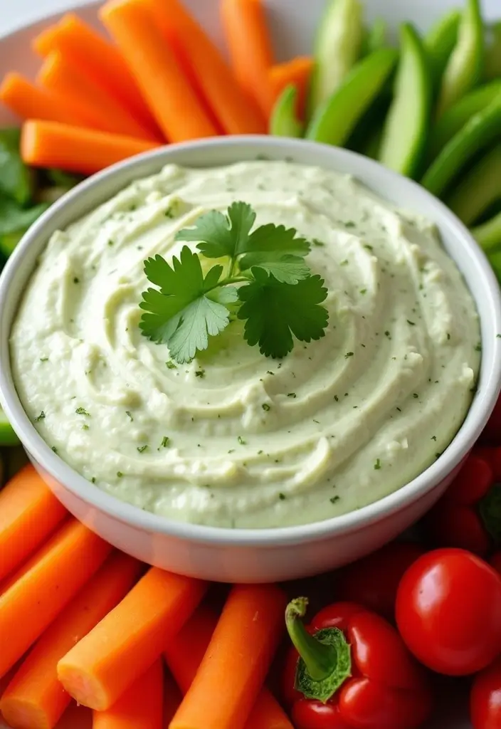 27 Low Calorie Veggie Dip Recipes for Healthy Snacking - 7. Cilantro Lime Dip