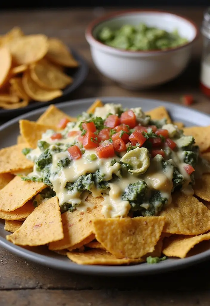 27 Trader Joe’s Spinach Artichoke Dip Recipes You’ll Crave - 17. Spinach Artichoke Dip Nachos