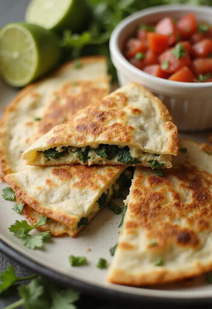 27 Trader Joe’s Spinach Artichoke Dip Recipes You’ll Crave - 2. Spinach Artichoke Quesadilla
