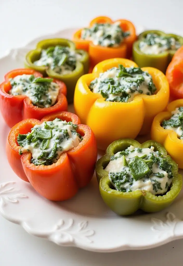 27 Trader Joe’s Spinach Artichoke Dip Recipes You’ll Crave - 21. Spinach Artichoke Dip Stuffed Peppers