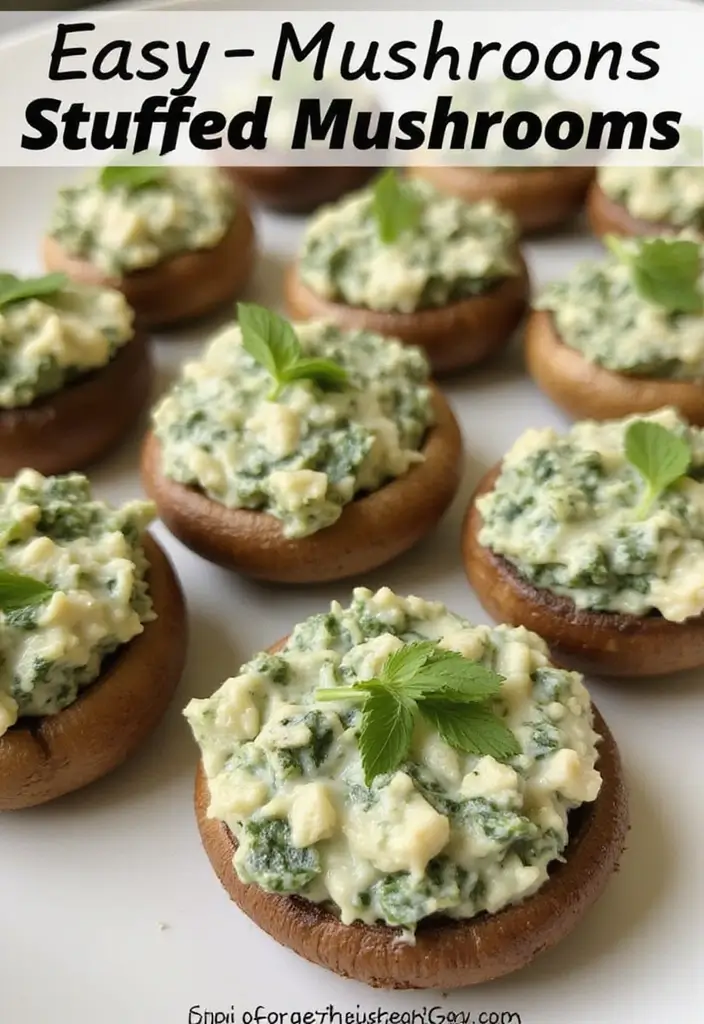 27 Trader Joe’s Spinach Artichoke Dip Recipes You’ll Crave - 3. Spinach Artichoke Stuffed Mushrooms