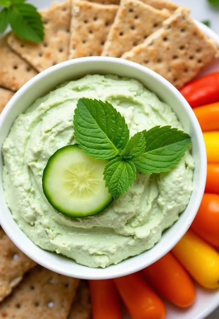 27 Whipped Cottage Cheese Dip Recipes for Healthy Bites - 10. Cucumber Mint Pesto Dip