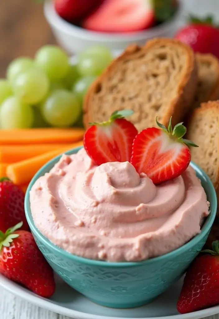 27 Whipped Cottage Cheese Dip Recipes for Healthy Bites - 12. Strawberry & Almond Butter Dip
