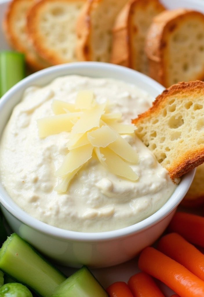 27 Whipped Cottage Cheese Dip Recipes for Healthy Bites - 13. Garlic & Parmesan Whipped Dip