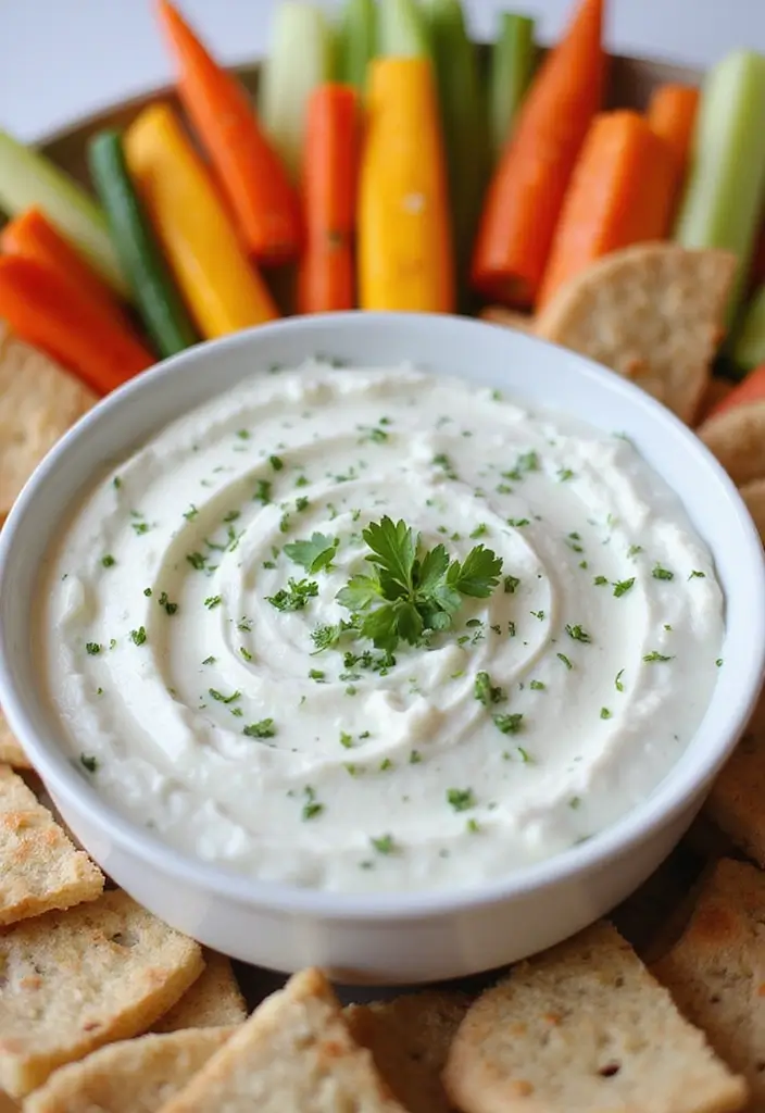 27 Whipped Cottage Cheese Dip Recipes for Healthy Bites - 21. Mediterranean Herb & Yogurt Dip