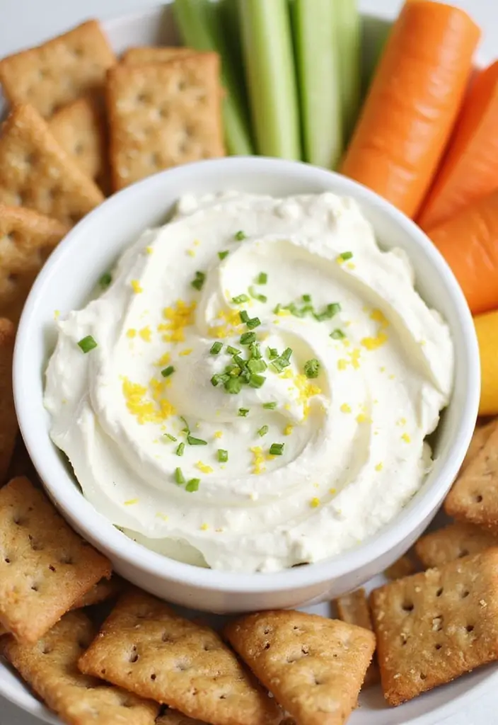 27 Whipped Cottage Cheese Dip Recipes for Healthy Bites - 6. Zesty Lemon & Chive Whipped Dip