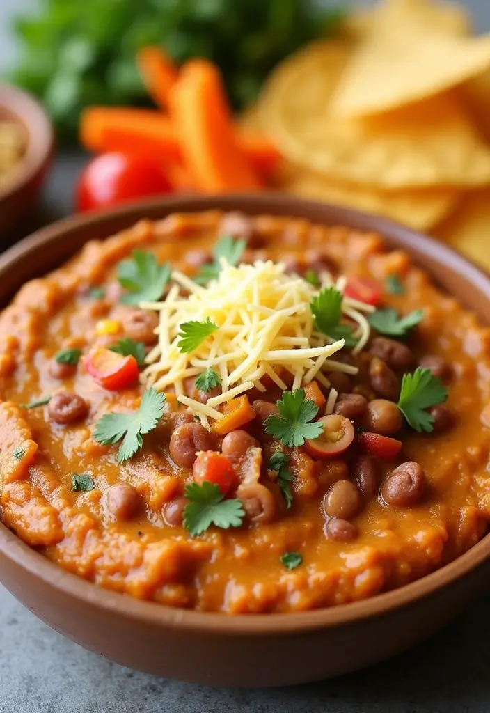 28 Beef and Bean Dip Recipes That Feed a Crowd - 13. Sweet Potato and Beef Bean Dip