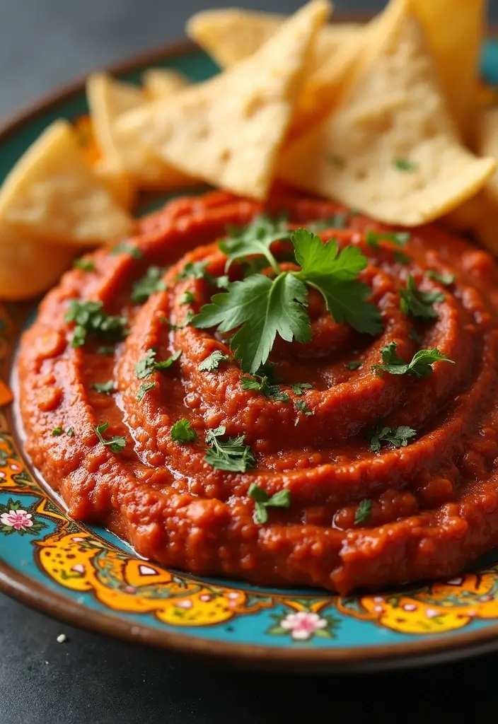 28 Beef and Bean Dip Recipes That Feed a Crowd - 24. Roasted Red Pepper Beef and Bean Dip