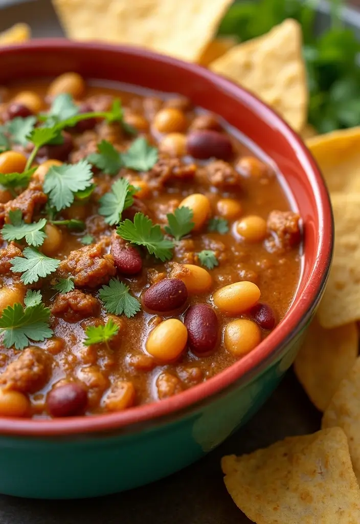 28 Beef and Bean Dip Recipes That Feed a Crowd - 25. Green Chili Beef and Bean Dip